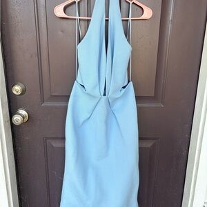 NICHOLAS Light Blue Backless Dress